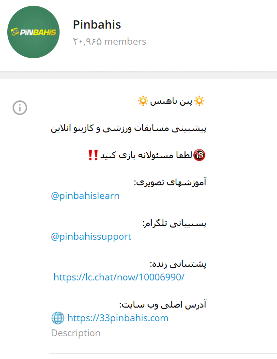 تلگرام پین باهیس
